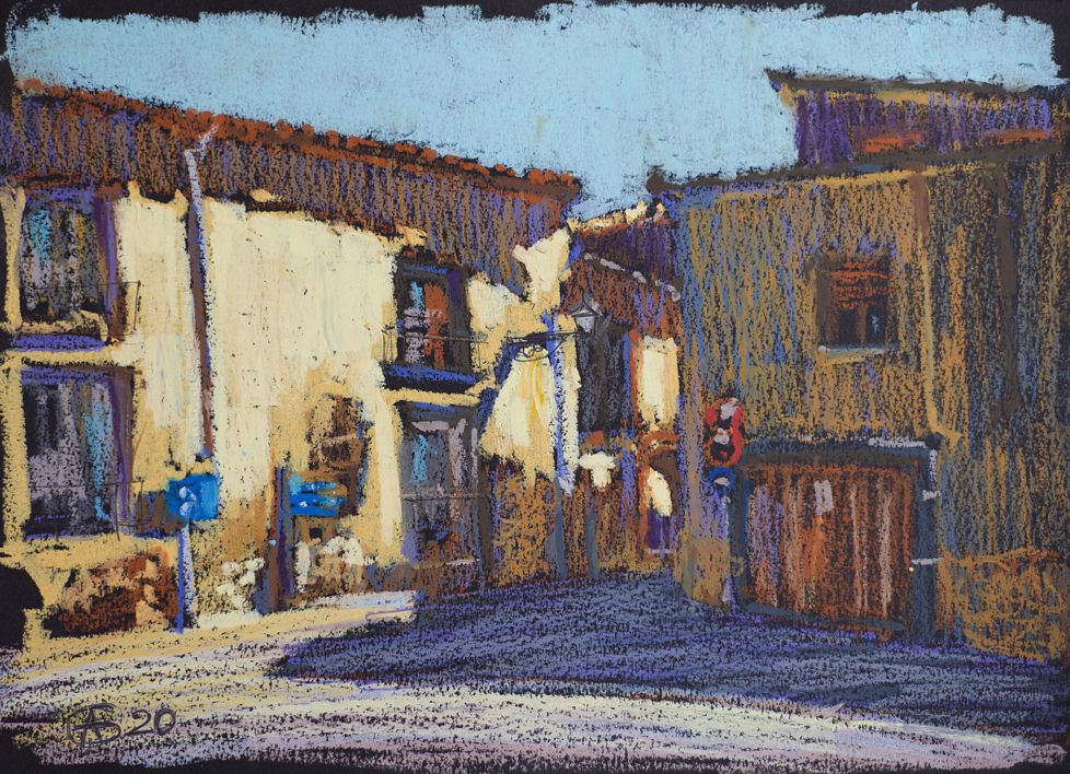 PLAIN AIR IN SEGOVIA. OLD TOWN VIEW. OIL PASTEL PAINTING. SMALL PAINTING ORIGINAL ONE OF A KIND INTERIOR DECOR GIFT |Pintura de Sasha Romm Art | Compra arte en Flecha.es