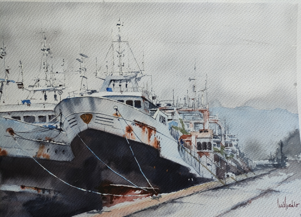 Puerto |Pintura de Luis Imedio | Compra arte en Flecha.es