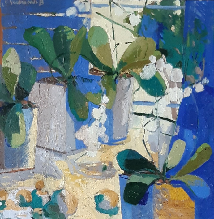 Cuatro orquídeas |Pintura de Carolina Veramendi B | Compra arte en Flecha.es