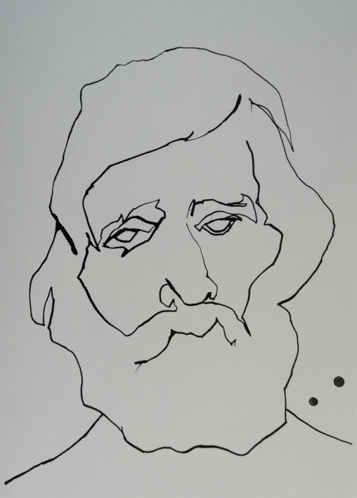 Anciano |Dibujo de Teresa Infiesta | Compra arte en Flecha.es