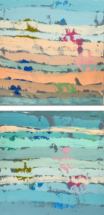 Díptico (paisajes abstractos) | Pintura de Susana Sancho | Compra arte en Flecha.es