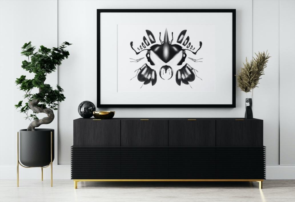 Test de Rorschach. Lámina 1. | Collage de Sara Novovitch | Compra arte en Flecha.es