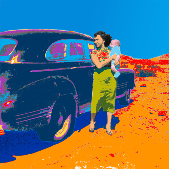 Composición 593 – "Madre e Hijo" |Digital de Christopher Cristóbal Newberry | Compra arte en Flecha.es