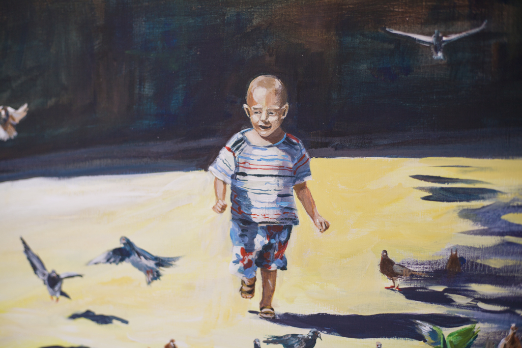 RUN LIKE NOBODIE IS WATCHING. L'ART DE VIVRE SERIES. | Pintura de Sasha Romm Art | Compra arte en Flecha.es