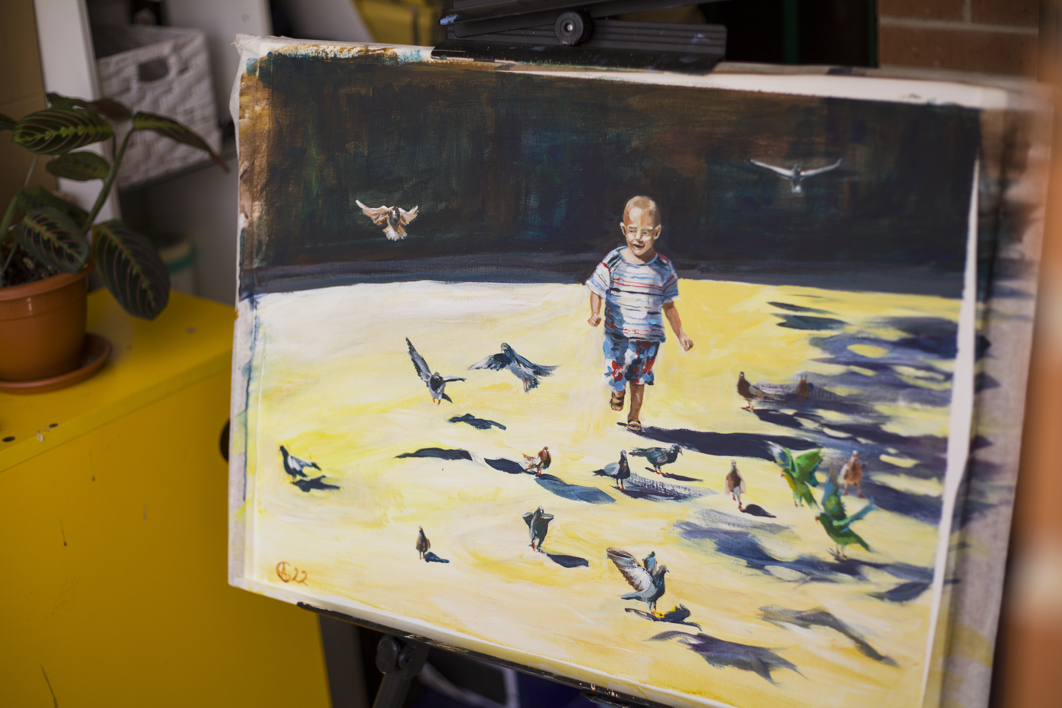 RUN LIKE NOBODIE IS WATCHING. L'ART DE VIVRE SERIES. | Pintura de Sasha Romm Art | Compra arte en Flecha.es