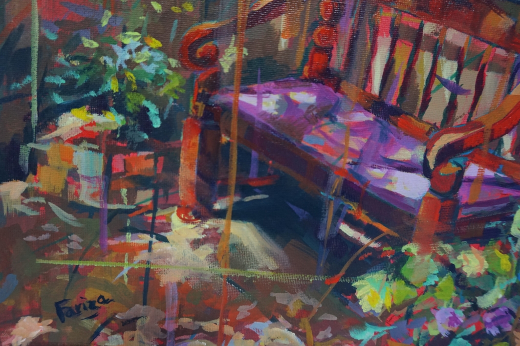 El patio | Pintura de Amaya Fernández Fariza | Compra arte en Flecha.es