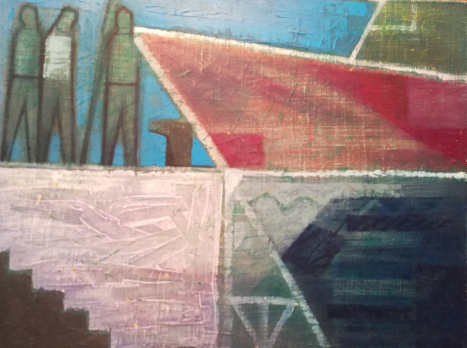 MUELLE |Pintura de Javier  Cabo | Compra arte en Flecha.es