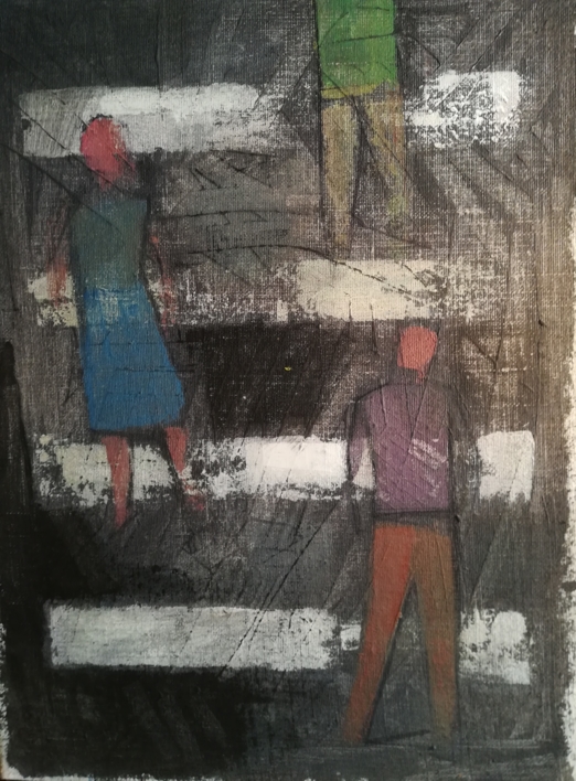 PASO CEBRA |Pintura de Javier  Cabo | Compra arte en Flecha.es