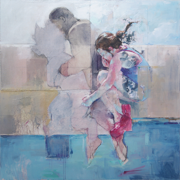Correr y saltar |Pintura de Pilar López Báez | Compra arte en Flecha.es