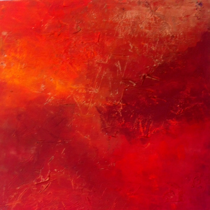 Rojo sin más |Pintura de María José Puerto | Compra arte en Flecha.es