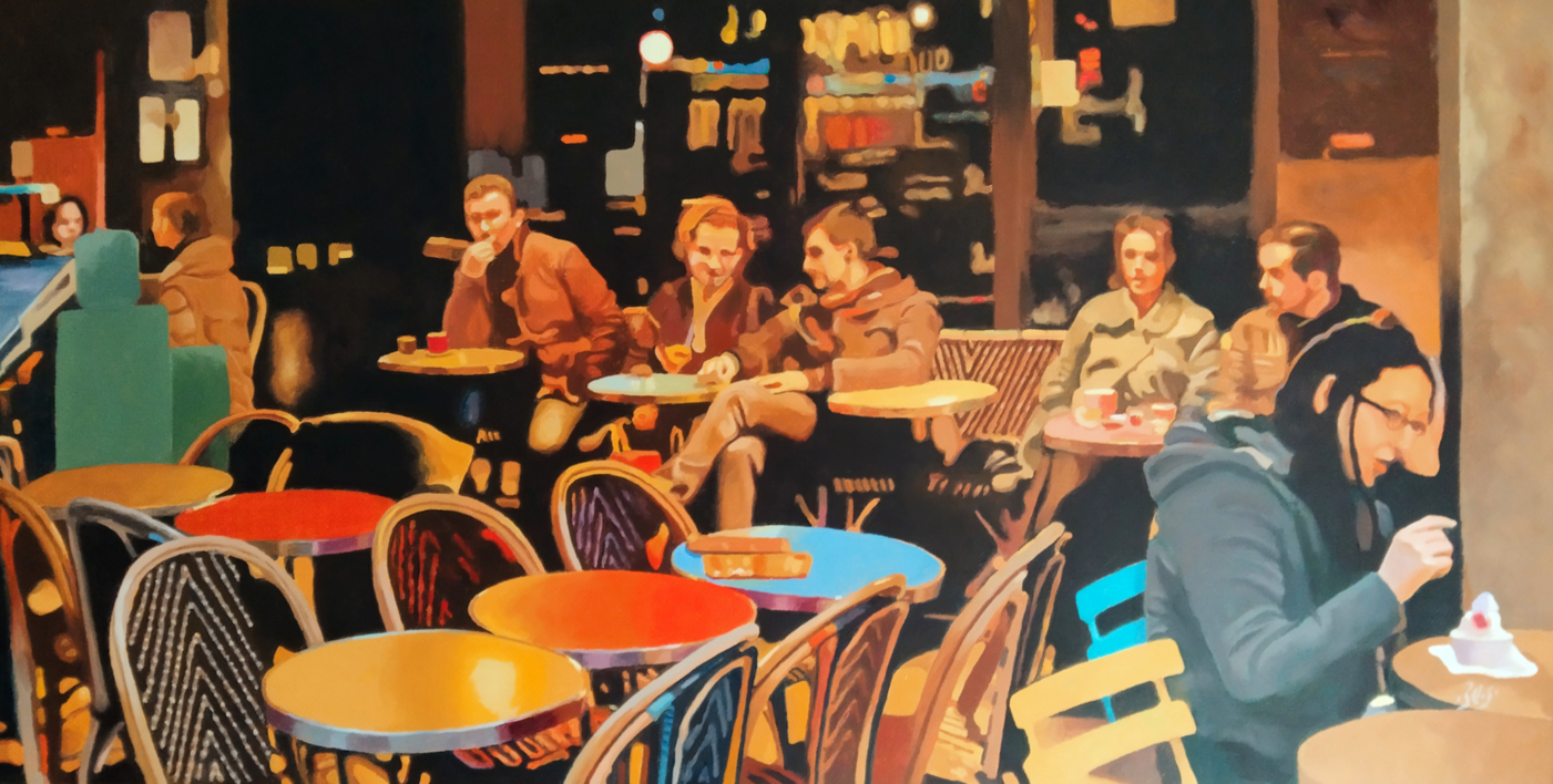 Terraza nocturno París 1 |Pintura de Jose Belloso | Compra arte en Flecha.es