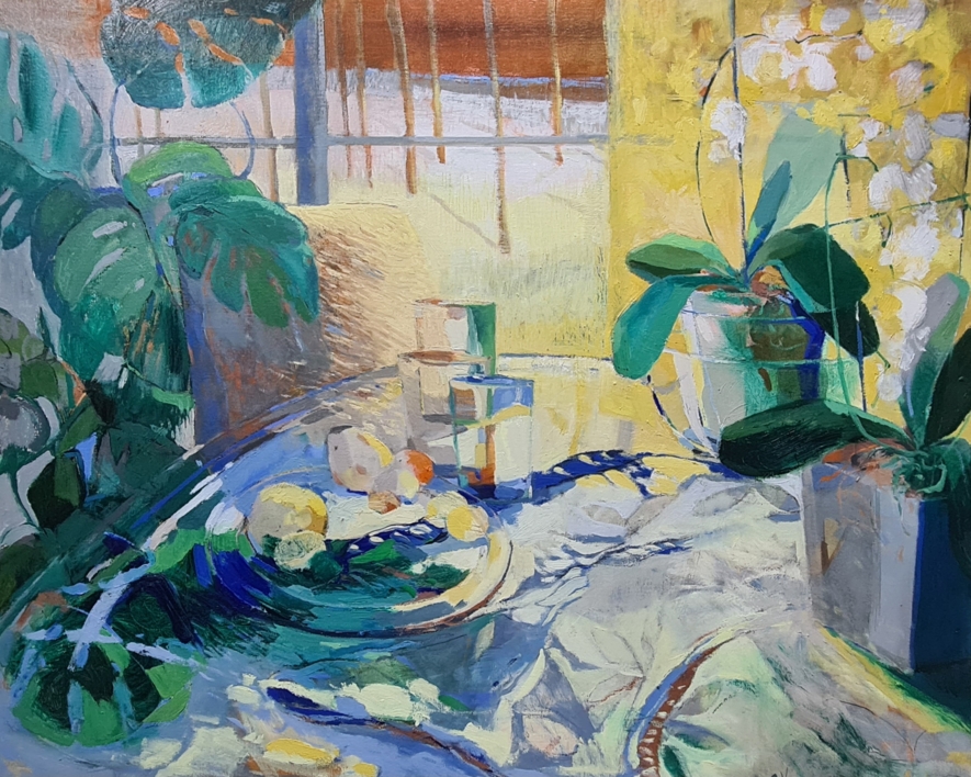 Cielo naranja |Pintura de Carolina Veramendi B | Compra arte en Flecha.es