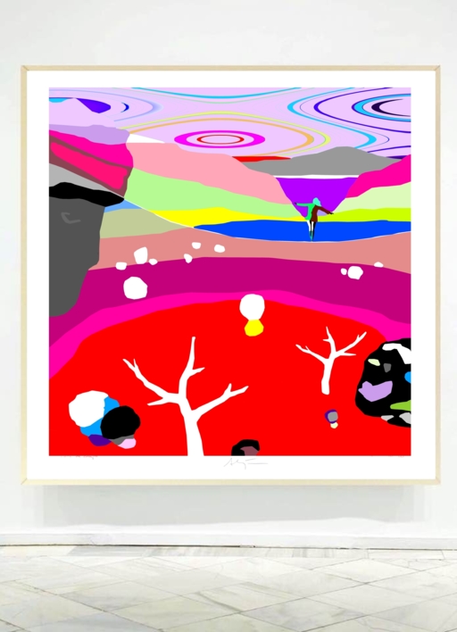 En la cuerda tensa (100x100cm) | Dibujo de ALEJOS | Compra arte en Flecha.es