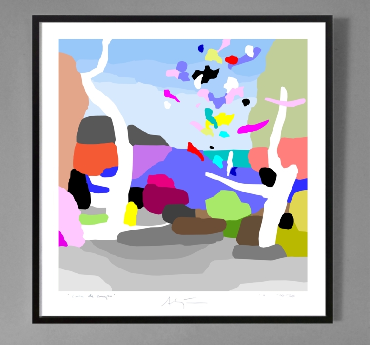 Particulas (100x100cm) | Dibujo de ALEJOS | Compra arte en Flecha.es