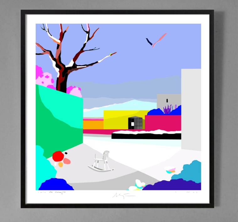 La jaula abierta (81x81cm) | Dibujo de ALEJOS | Compra arte en Flecha.es
