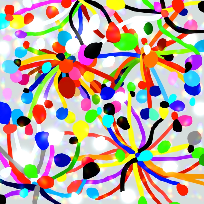 Carnaval (81x81cm) |Dibujo de ALEJOS | Compra arte en Flecha.es