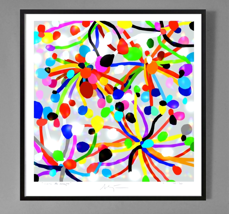 Carnaval (81x81cm) | Dibujo de ALEJOS | Compra arte en Flecha.es