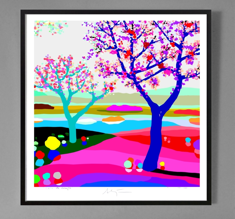 En flor (81x81cm) | Dibujo de ALEJOS | Compra arte en Flecha.es