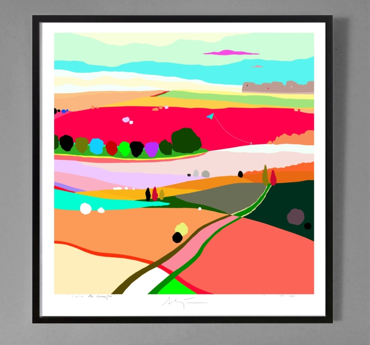 Casa Castillo (61x61cm) | Dibujo de ALEJOS | Compra arte en Flecha.es