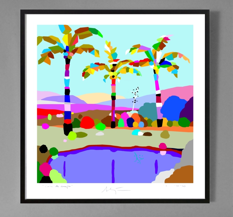 3 Palm3s (61x61cm) | Dibujo de ALEJOS | Compra arte en Flecha.es