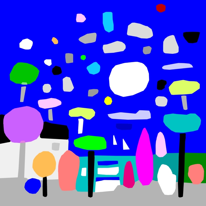 Noche estrellada (61x61cm) |Dibujo de ALEJOS | Compra arte en Flecha.es