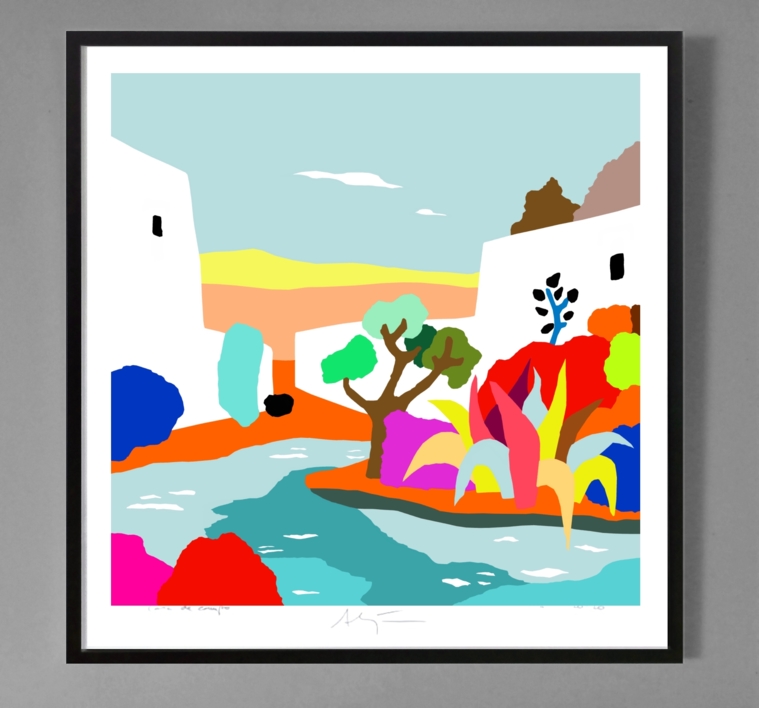 Mi nuevo hogar (43x43cm) | Dibujo de ALEJOS | Compra arte en Flecha.es