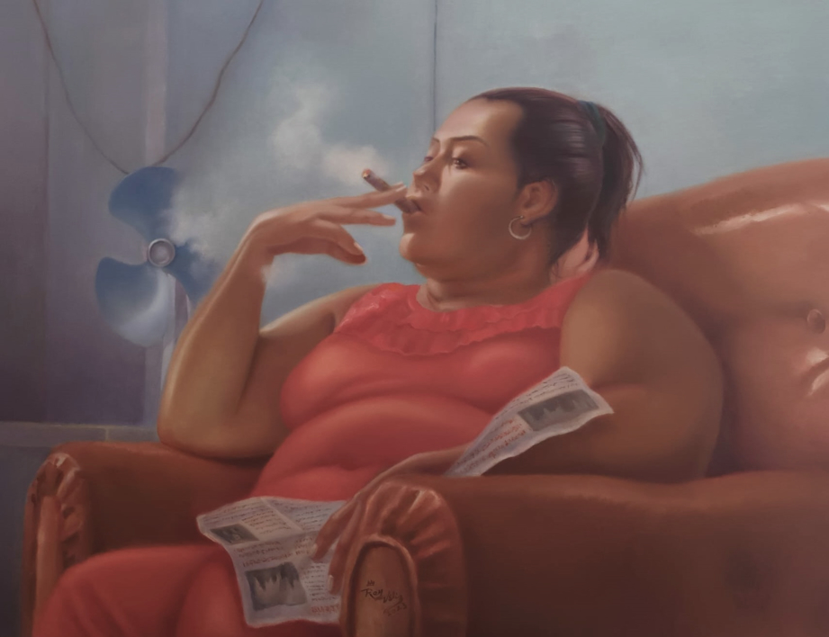 Esperando la noticia |Pintura de Rey Veliz | Compra arte en Flecha.es