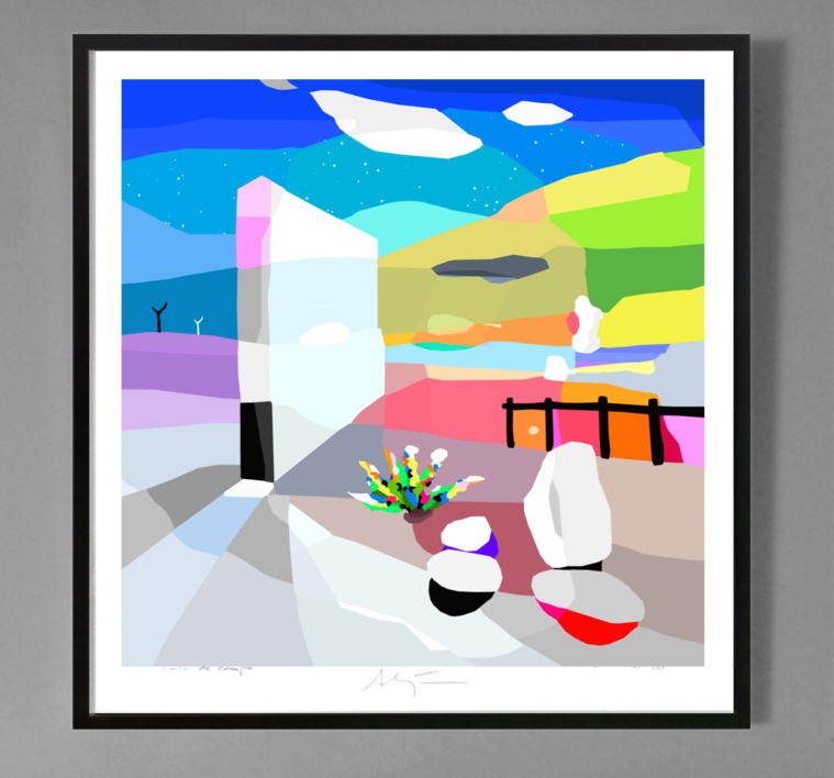 Cara a cara (61x61cm) | Dibujo de ALEJOS | Compra arte en Flecha.es