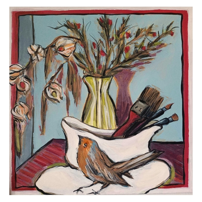 "Agua y manto" |Pintura de Carolina Larrama | Compra arte en Flecha.es