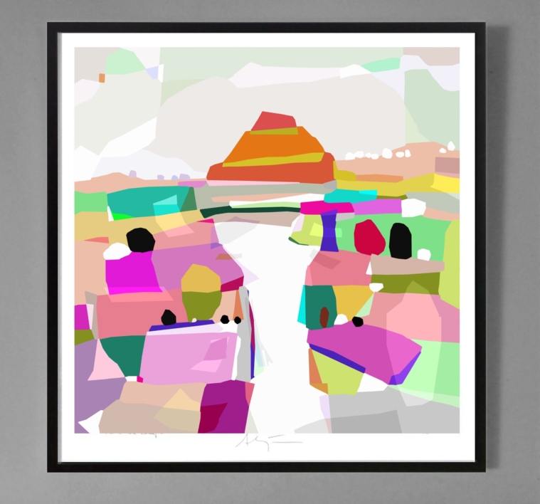Shangri-La (43x43cm) | Dibujo de ALEJOS | Compra arte en Flecha.es