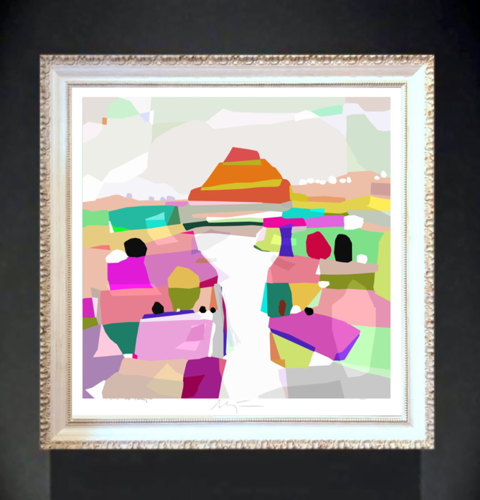 Shangri-La (43x43cm) | Dibujo de ALEJOS | Compra arte en Flecha.es