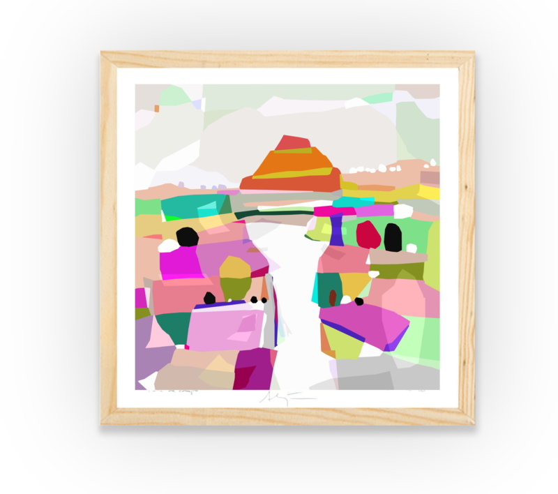 Shangri-La (43x43cm) | Dibujo de ALEJOS | Compra arte en Flecha.es
