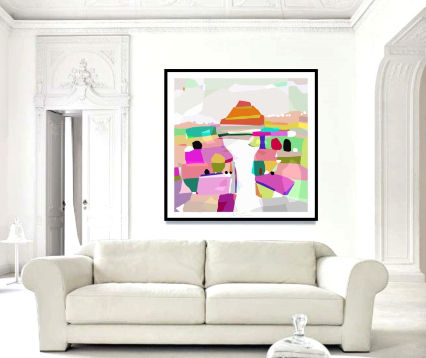 Shangri-La (43x43cm) | Dibujo de ALEJOS | Compra arte en Flecha.es