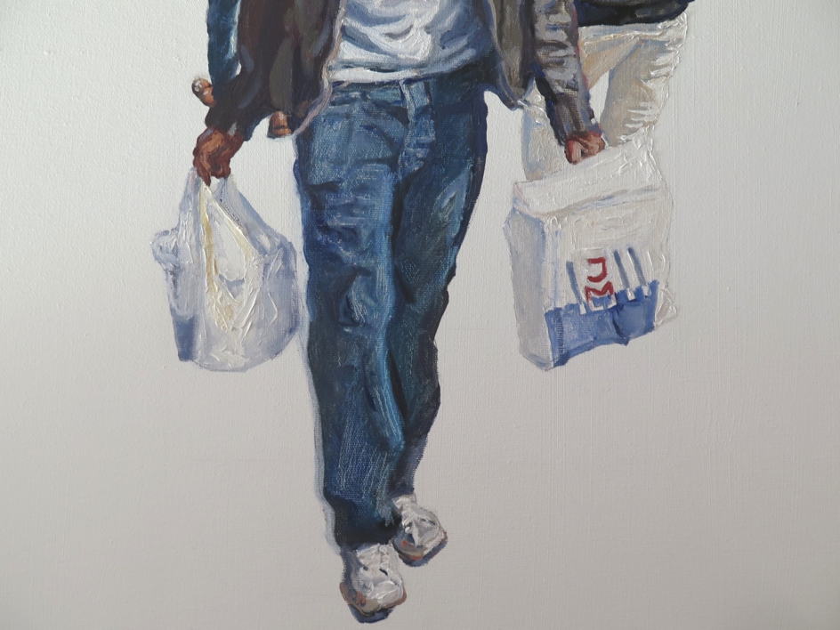 En una acera de Londres | Pintura de JESÚS MANUEL MORENO | Compra arte en Flecha.es