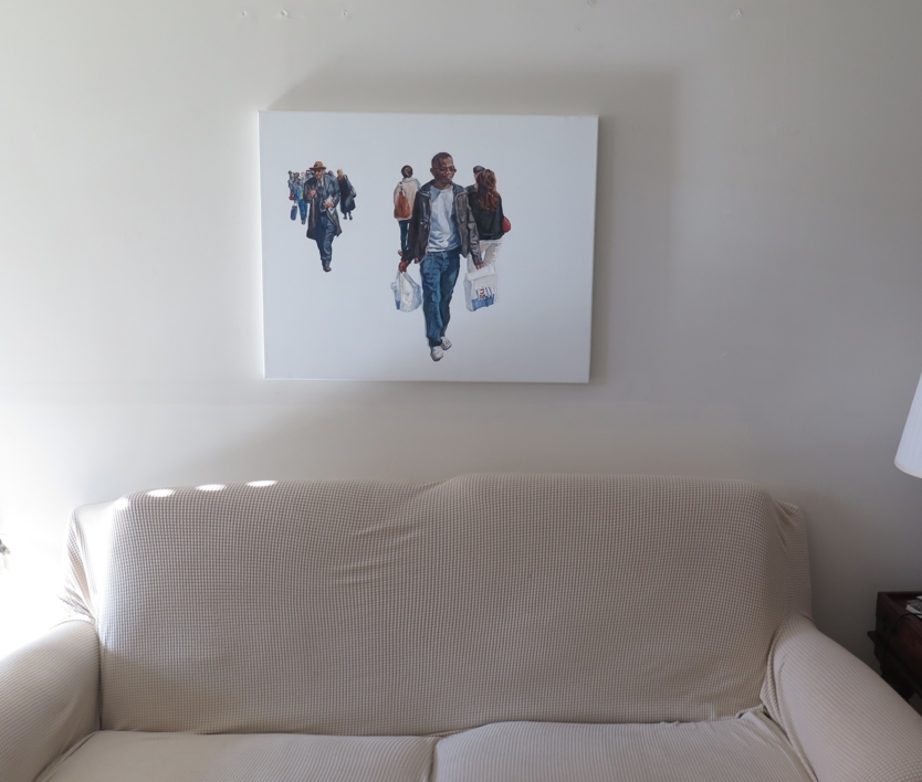 En una acera de Londres | Pintura de JESÚS MANUEL MORENO | Compra arte en Flecha.es