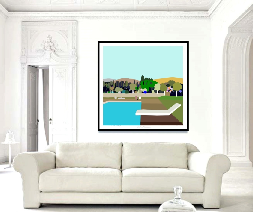 Relax (81x81cm) | Dibujo de ALEJOS | Compra arte en Flecha.es
