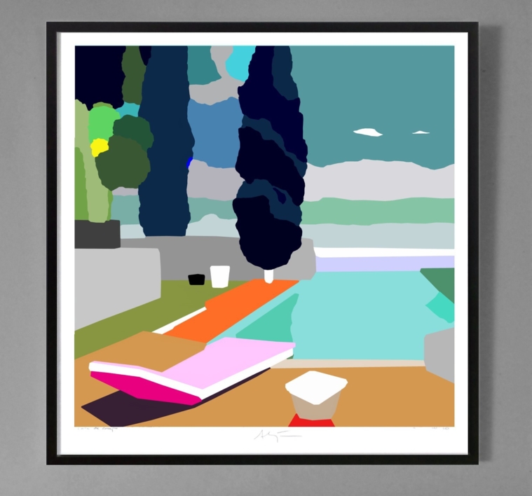 Wish you were here (81x81cm) | Dibujo de ALEJOS | Compra arte en Flecha.es