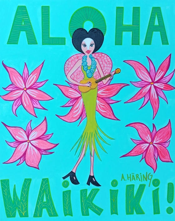 Aloha Waikiki |Pintura de Ángela Fernández Häring | Compra arte en Flecha.es