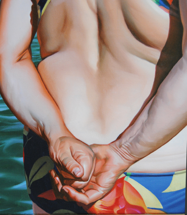 Mujer en la playa | Pintura de Daniel García | Compra arte en Flecha.es