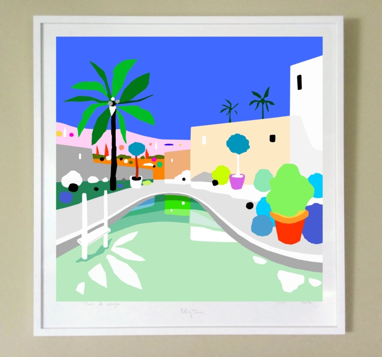 El espejo (61x61cm) |Dibujo de ALEJOS | Compra arte en Flecha.es
