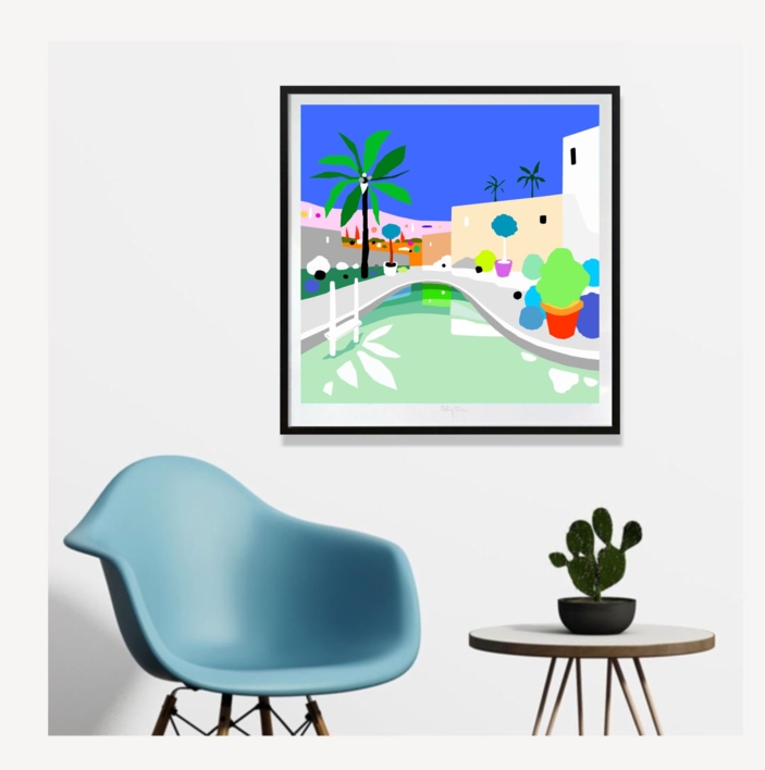 El espejo (61x61cm) | Dibujo de ALEJOS | Compra arte en Flecha.es