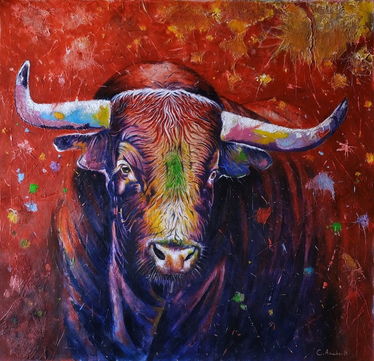 TORO  IV |Pintura de Carlos Anabeil | Compra arte en Flecha.es