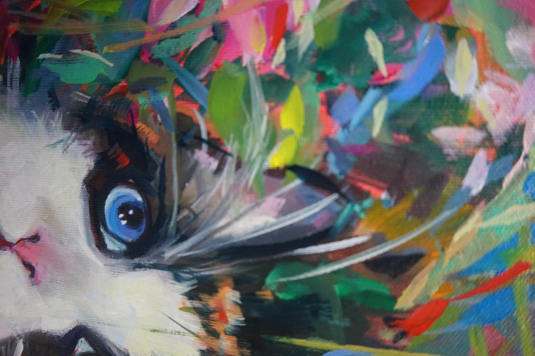 Entre flores | Pintura de Amaya Fernández Fariza | Compra arte en Flecha.es