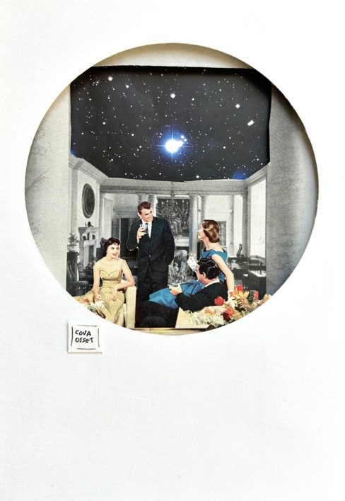 Hablando de lo divino y de lo humano |Collage de Cova Osset | Compra arte en Flecha.es