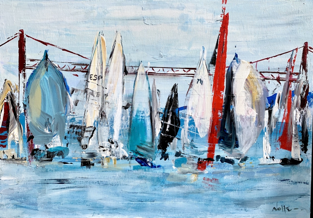 Regata El Gallo 2024 |Pintura de Erika Nolte | Compra arte en Flecha.es