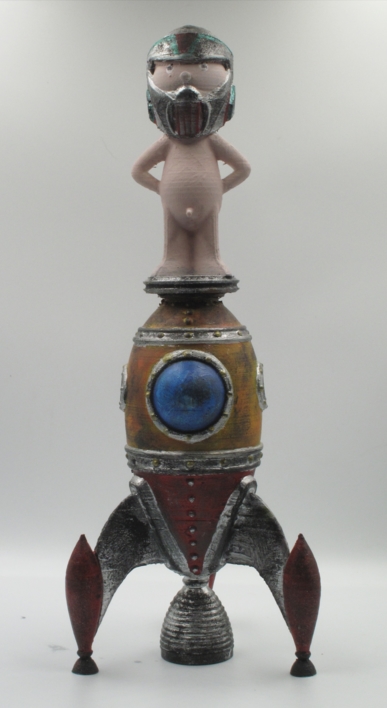 Pi piloto cohete |Escultura de Ignacio Junquera | Compra arte en Flecha.es