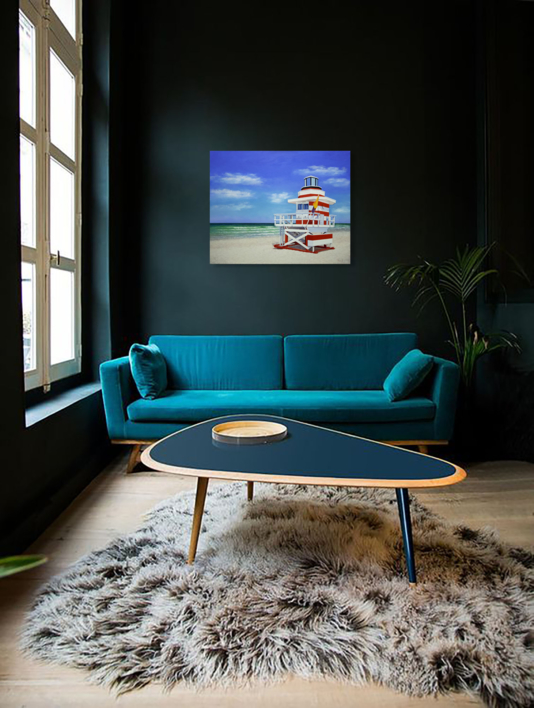 Miami. La Torre Salvavidas. | Pintura de Anastasia Woron | Compra arte en Flecha.es