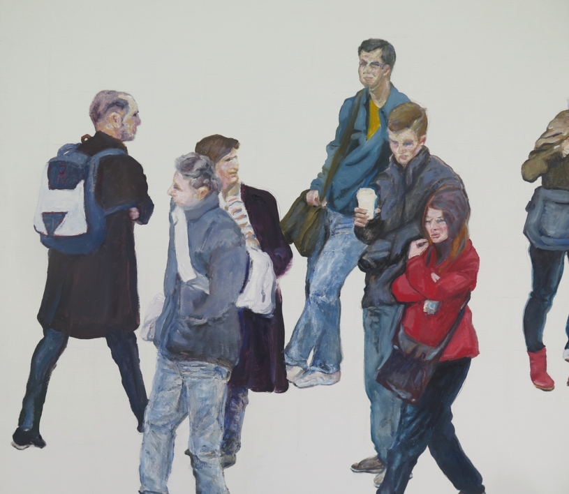 Turistas en Trafalgar Square | Pintura de JESÚS MANUEL MORENO | Compra arte en Flecha.es