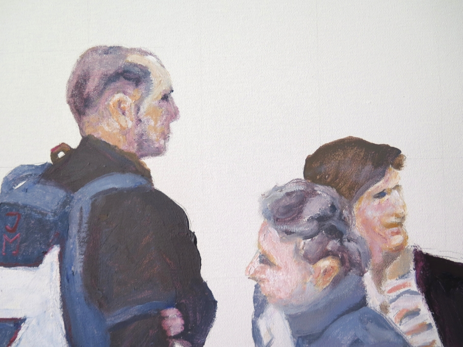 Turistas en Trafalgar Square | Pintura de JESÚS MANUEL MORENO | Compra arte en Flecha.es