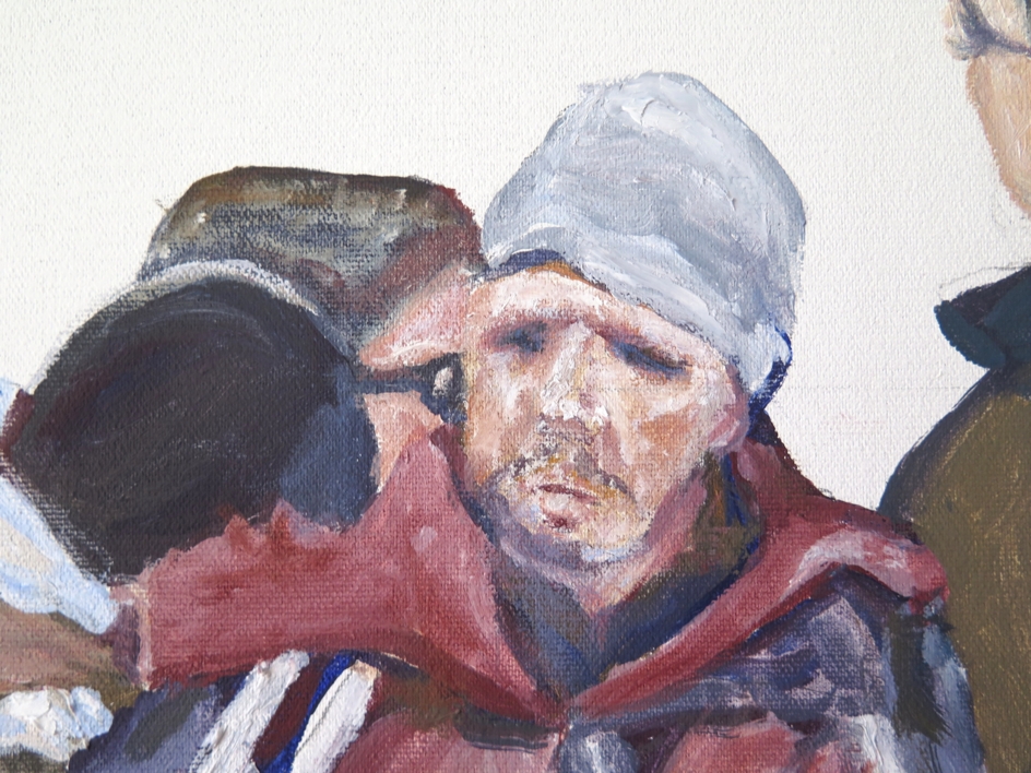 Turistas en Trafalgar Square | Pintura de JESÚS MANUEL MORENO | Compra arte en Flecha.es